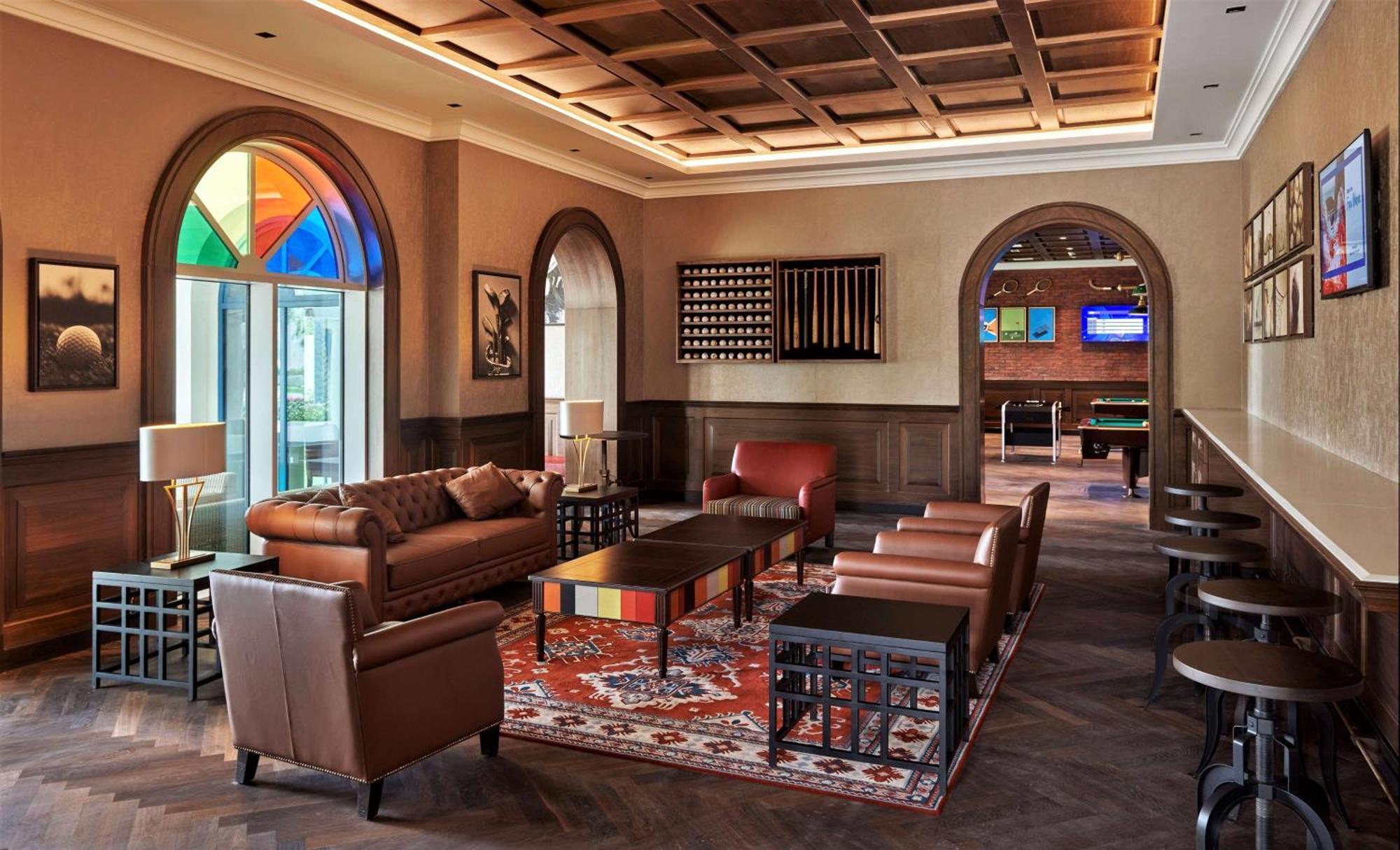 Hilton Salwa Beach Resort And Villas Abu Samra Exterior foto The 3D rendering of the interior of the lounge